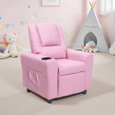 Abyade Kids Recliner with Wide Cup Holder,Toddler Recliner With Push-Back Design by Isabelle & Max
