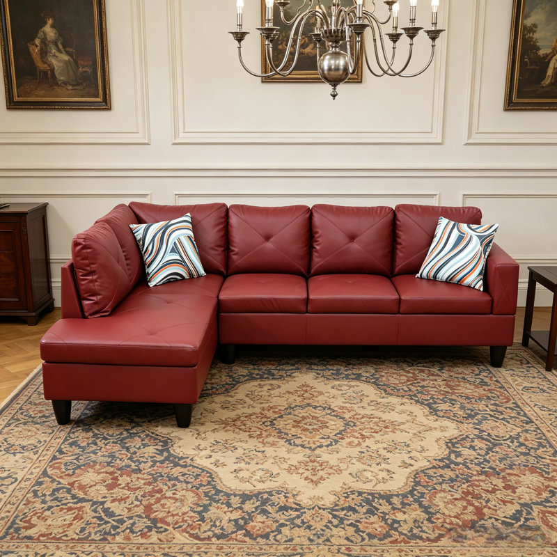 Canapé modulaire avec repose-pieds 3 pièces Red
