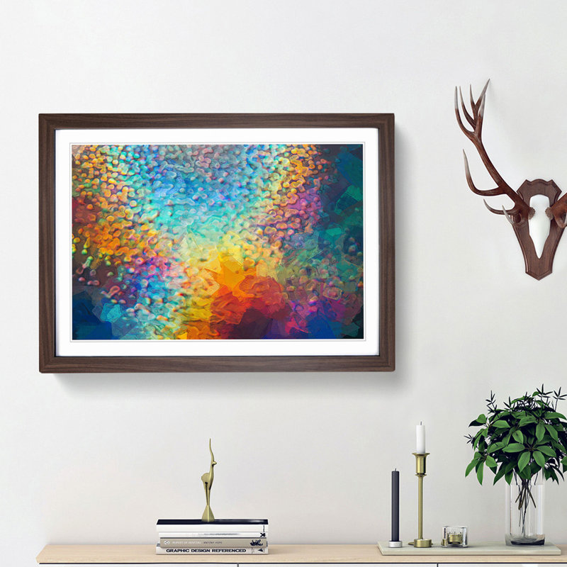 Mood of the Rainbow - Framed Print, Walnut Framed, 27cm H x 36cm W x 2cm D