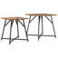  Side Table Set 2 Pcs Smoked Oak And Black 50 X 50 X 50 Cm-1826725364