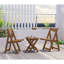 Bistro pliable avec hanches avec 2 chaises et une table rectangulaire, comme pour les meubles de patio
