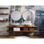 Murale moderne moderne gris et bleu abstrait-383483356