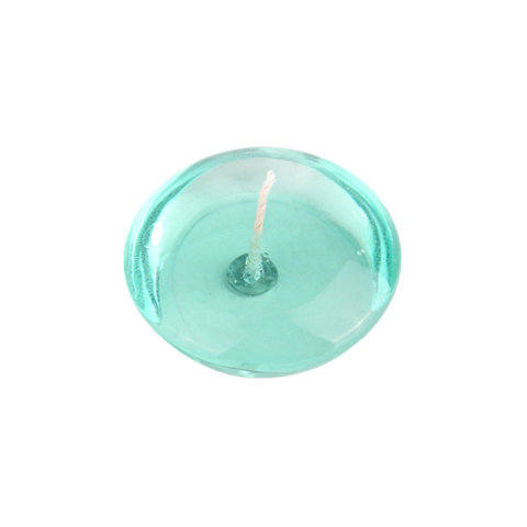 Bougie flottante à gel transparente sans parfum, Aigue-marine, Ensemble de 6