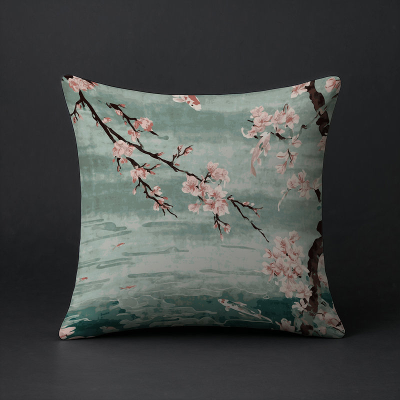Coussin décoratif intérieur / extérieur gris Modern Modern, Carré 20 po, Gris floral 42