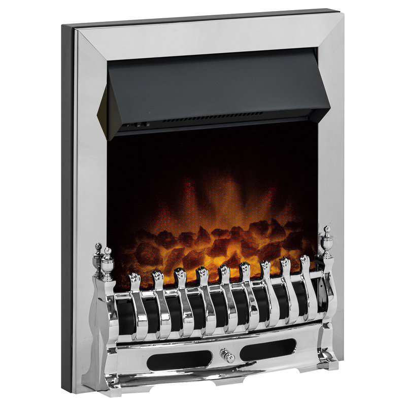 Blenheim Adam 50.7cm W Fireplace Insert with 6824.28 BTU, Chrome