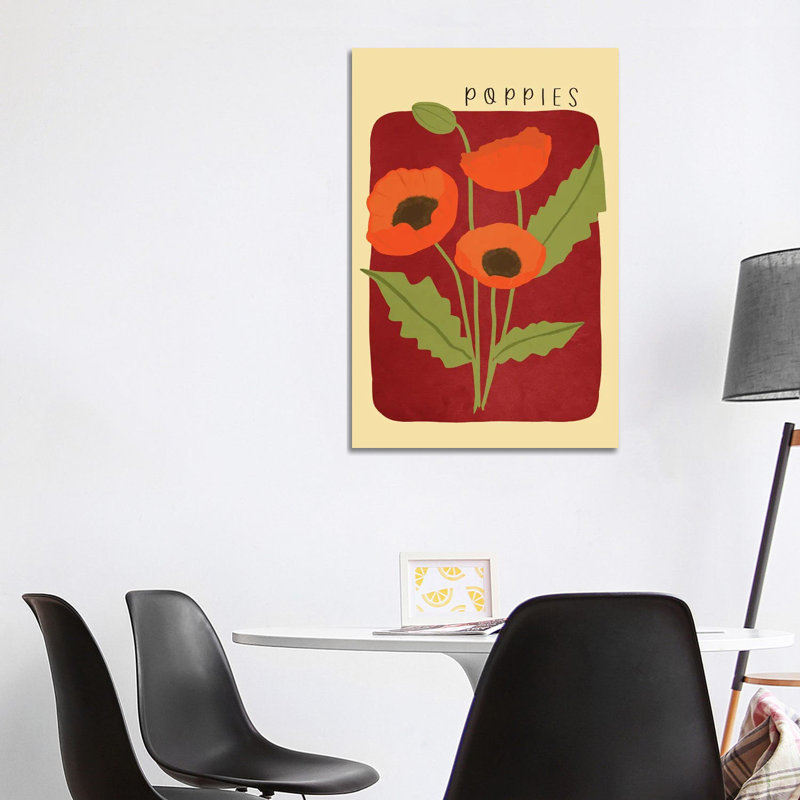 Poppies by Viviana Gonzalez - Gallery-Wrapped Canvas Giclée on Canvas, Wrapped Canvas, 101.6cm H x 66.04cm W x 3.175 cm D