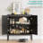 Areyona Rattan Buffet Cabinet Storage Cabinet with Doors and Shelves-2065370274