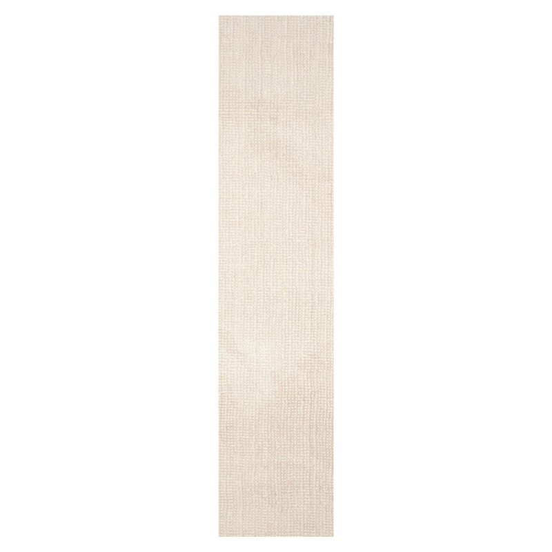 Tapis oriental multicolore en laine touffeté à la main beige, Tapis de couloir 2 pi 6 po x 8 pi