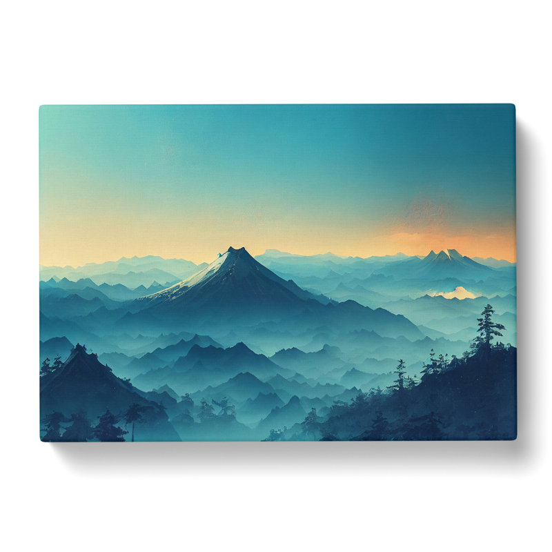 Extraordinary Japanese Mountains - Wrapped Canvas Print, 35cm H x 50cm W x 3cm D