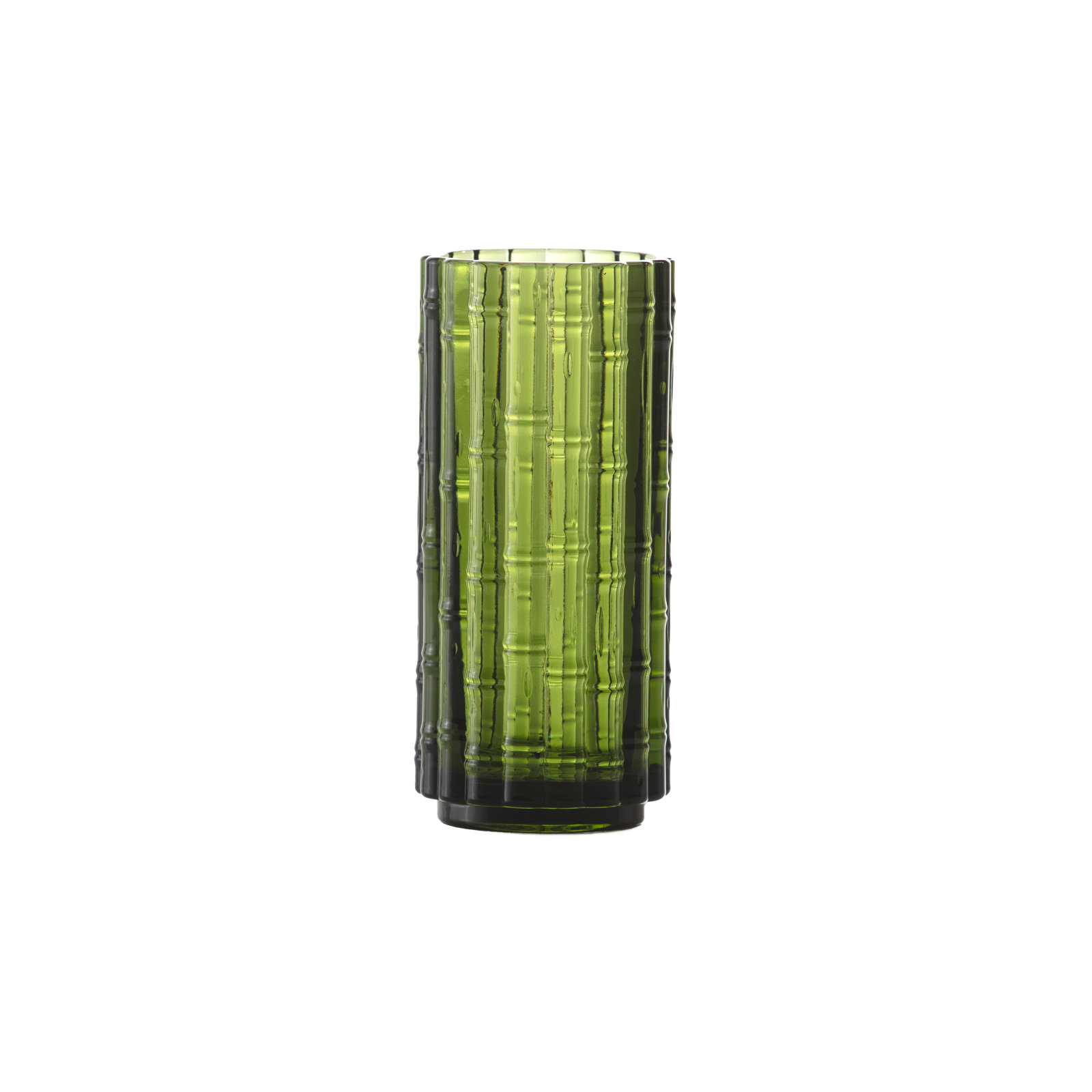 Ribbed Whiskey Glass, Palm Green, 11.5 fl oz