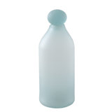 Frosted Turquoise Glass Table Vase