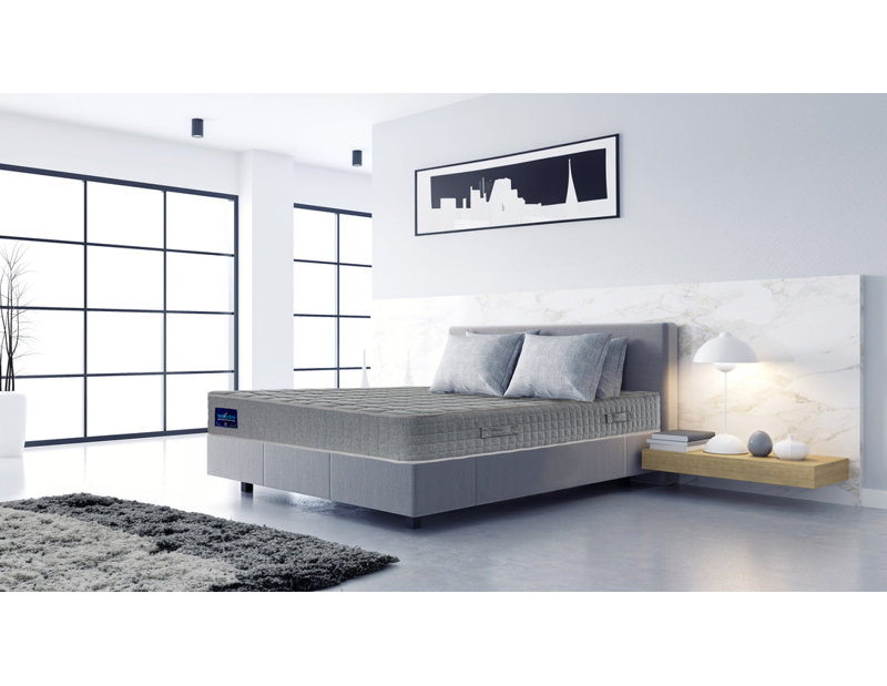 Winksleep Grey Knit Pocket Mattress, Medium-Firm, Kingsize (5')