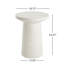 Table d'appoint d'extérieur H 24 po MGO Terrazzo, blanc