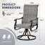Chaises de salle à manger pivotantes à 360 ° pour l'extérieur - Chaises de salle à manger ergonomiques pour la cour, le balcon et l'extérieur-1315944174
