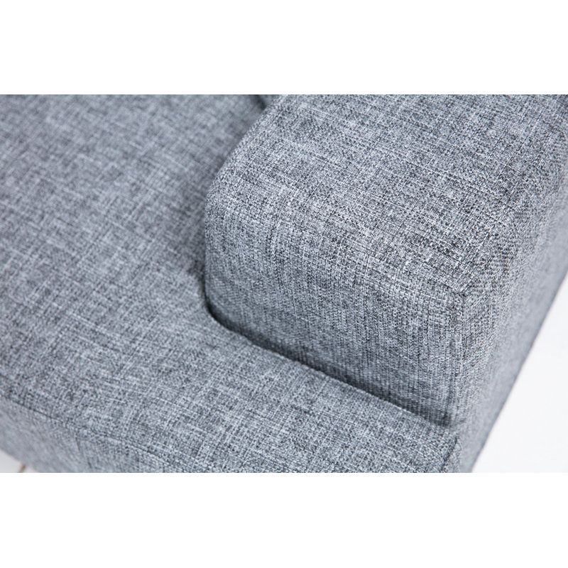 Élégant canapé 2 places, gris anthracite, 78,7 po x 43,3 po x 31,5 po | Structure en bois de hêtre durable et en carton, tissu 100% polyester | Siège en mousse gris doux avec ressorts halogènes | Design industriel moderne, facile à nettoyer