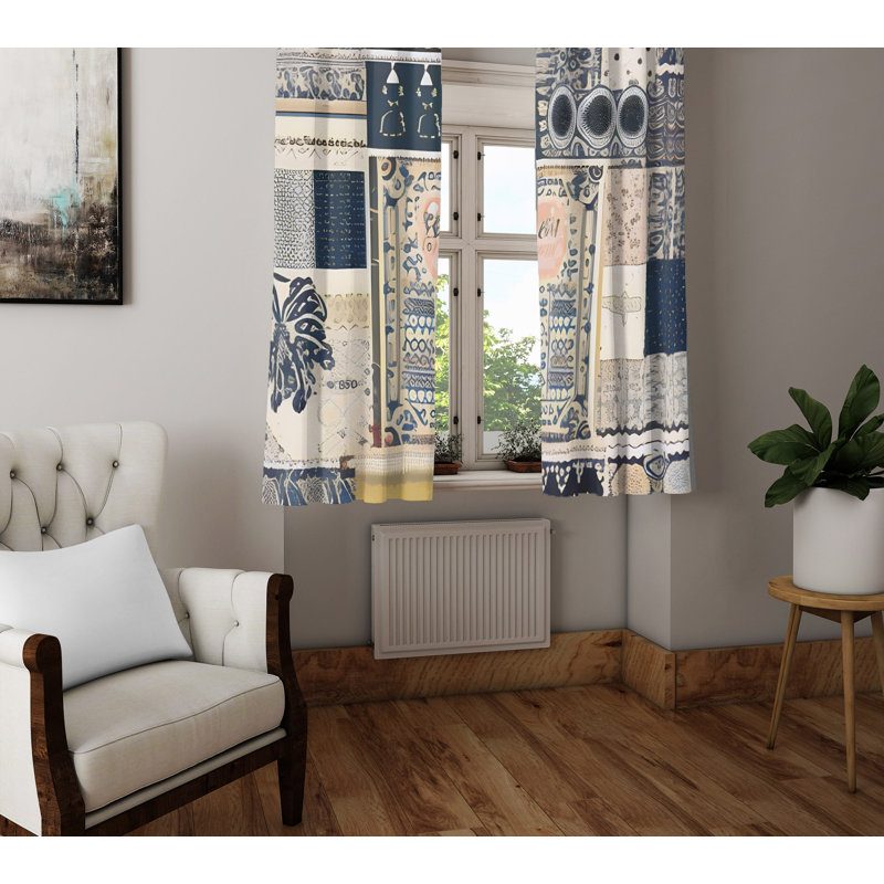 Biondo Semi Sheer Curtain Pair, 20" W x 52" L