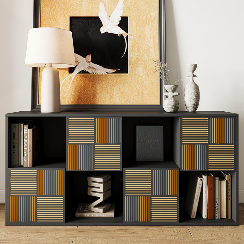 125cm H X 60cm W Toy Storage Kids Bookcase, Black