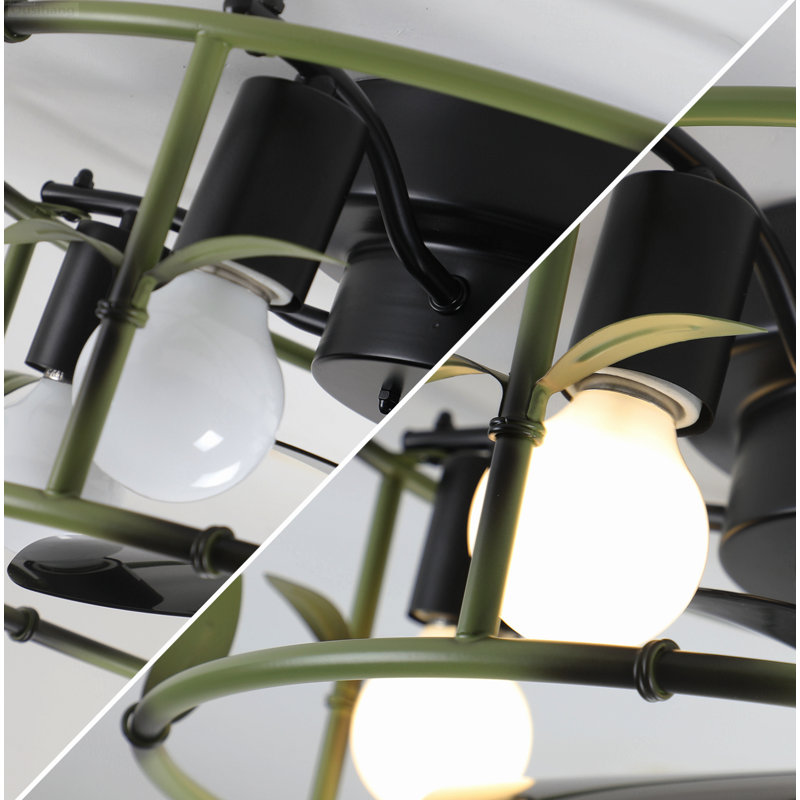 Ventilateur de plafond encastré rustique avec moteur CC réversible 6 vitesses Rustic Farmhouse