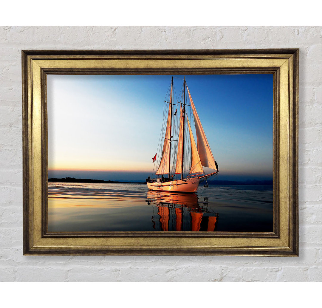 Refections Of The Sail Boat - Einzelne Bilderrahmen Kunstdrucke