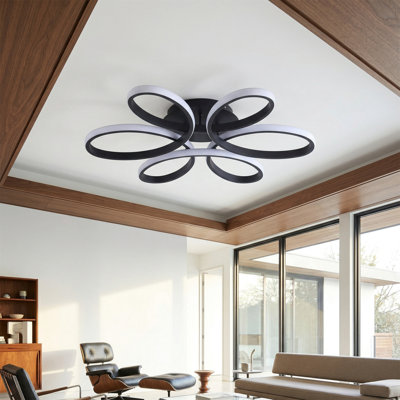 Plafonnier à intensité variable de 23 pouces avec télécommande, convient aux salons, aux chambres à coucher, aux salles à manger, aux couloirs et aux cuisines