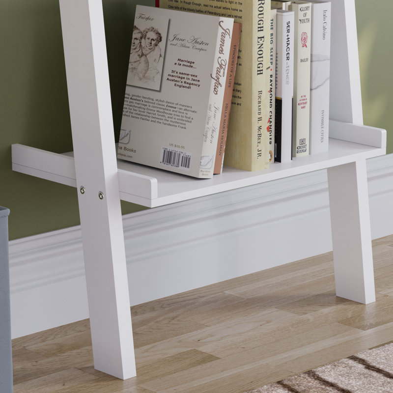 Ogilvie 56cm W Ladder Bookcase, White, 189cm H
