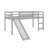 Multifunctional Twin Loft Bed Comes With A Slide-785332543