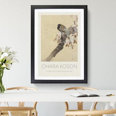 Pheasant on a Cherry Blossom Tree by Ohara Koson - Picture Frame Painting