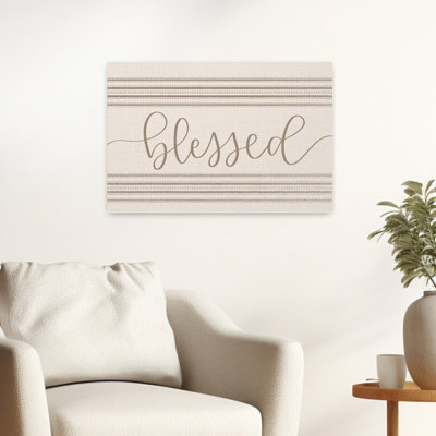 Blessed 1 Piece Wrapped Canvas Wall Art