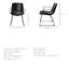 Chaise rembourrée noire en similicuir-2139657558