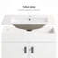 30" Bathroom Vanity With Metal Leg,With White Ceramic Basin,Two Soft Close Cabinet Doors, Solid Wood,Excluding Faucets