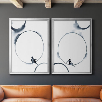 " Woman In The Moon I " 2 - Pieces Painting Print