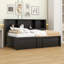 Lit de jour simple avec lit gigogne simple, lit de jour en métal avec tablettes de rangement et ports USB-1714937168