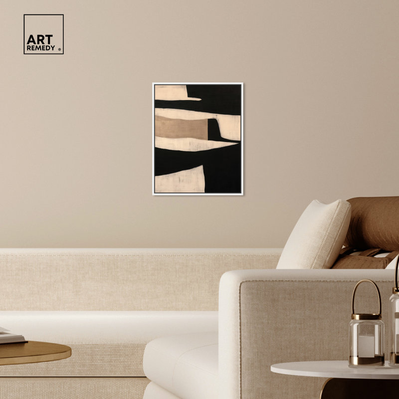 Art mural Madera, H 21 po x l 17 po, Cadre blanc