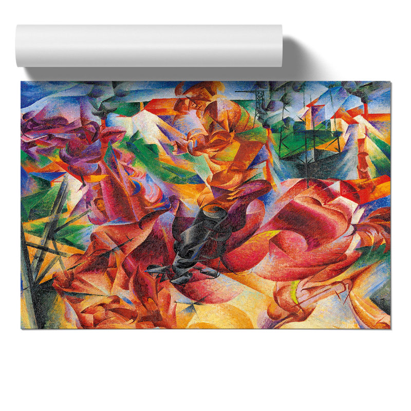 Elasticity by Umberto Boccioni - No Frame Painting, 21cm H x 30cm W x 0.1cm D