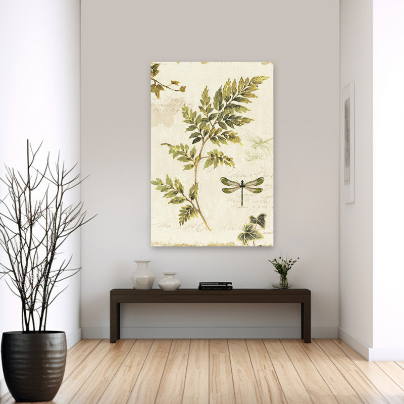 Ivies and Ferns III Crop - Art botanique crème brun et beige, H 60 po x l 40 po