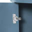Cabinets, armoire de rangement courbée bleu royal de 47,2 pouces, 4 tablettes réglables à 4 portes, table basse en bois massif | Salon | Moderne