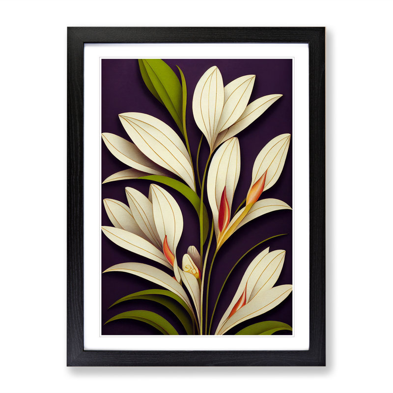 The Gorgeous Flower - Single Picture Frame Print, 64cm H x 46cm W x 2cm D, Black Framed