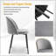 Chaise parsons en velours gris