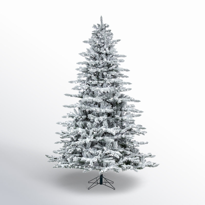 Utica Flocked Fir Artificial Christmas Tree, 10'