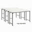 Bureau polyvalent au-dessus du lit blanc avec hauteur réglable, pieds en métal avec roulettes, table de lit 1pc, table d'ordinateur portable pour lit, table de petit déjeuner-280387443