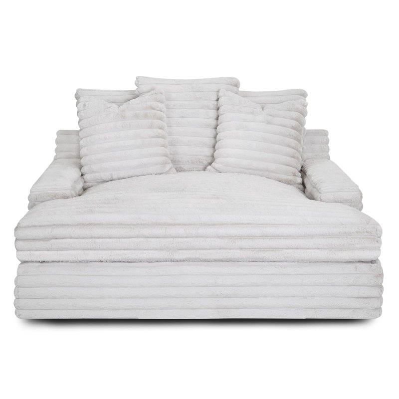 Dovray Upholstered Chaise Lounge, Yes, White