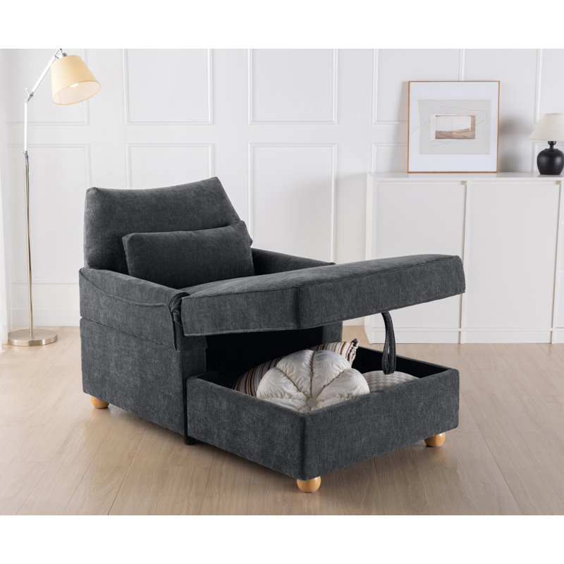 Méridienne confortable avec rangement Comfy, Gris