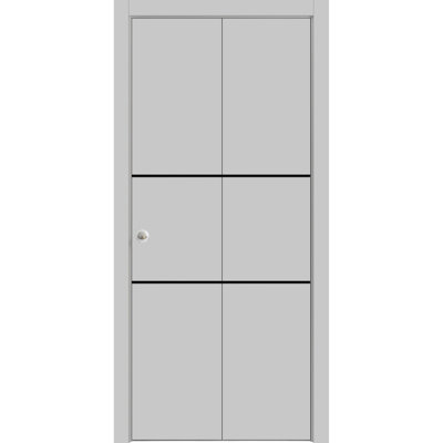 Porte pliante en bois massif massif