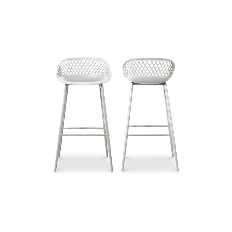 Newark Patio Bar Stool, White, 29"