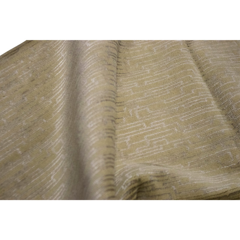 High-Quality Hand-Knotted Gold Area Rug