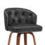Tabouret de bar et de comptoir pivotant rembourré avec structure en bois (ensemble de 2)-117969101-117969104