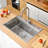 33"L × 22"W Workstation Drop-in Single Bowl Stainless Steel Kitchen Sink with Accessories-122286235