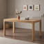 Table de salle à manger rectangulaire en bois de 152 cm (60 po) avec coins arrondis, pieds incurvés et pieds ajustables pour salle à manger-576469147