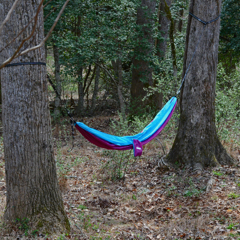 Hamac de camping Gould, Bleu clair / mauve