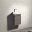 Petit meuble-lavabo de 16 po avec lavabo, meuble-lavabo mural pour salle de bain moderne, meuble-lavabo de salle de bain minimaliste blanc de grande taille, pré-assemblé